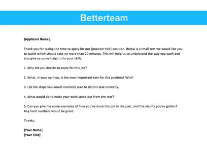 Thank You For Your Interest Letter from www.betterteam.com