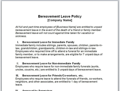 bereavement