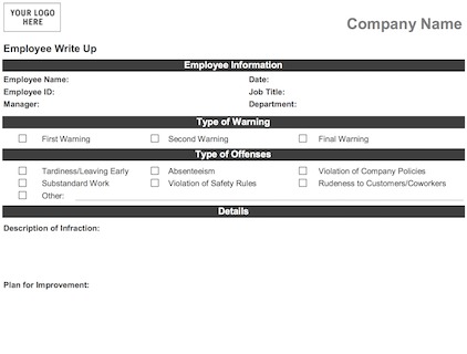 Disciplinary Action Form Template from www.betterteam.com