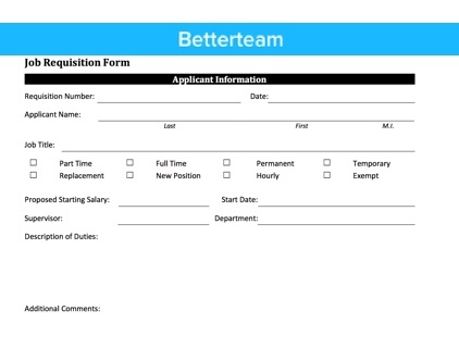Position Request Form Template from www.betterteam.com