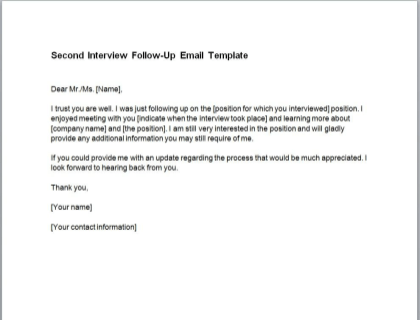 Follow Up Letter After Job Interview from www.betterteam.com