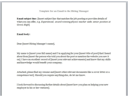 How To Write A Job Application Letter Sample Cv Letter Format Electronics Notes
