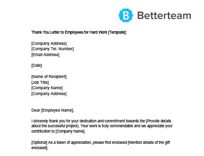 Format For Thank You Letter from www.betterteam.com