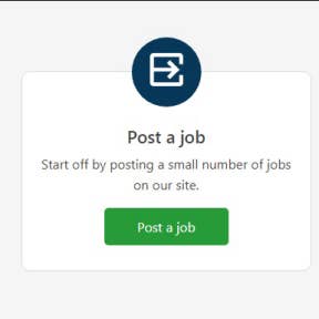 Click on "Post a job."