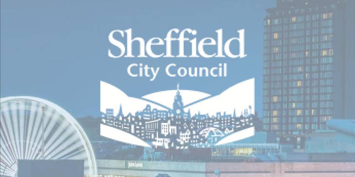 A view of the Sheffield Ferris Wheel at night.