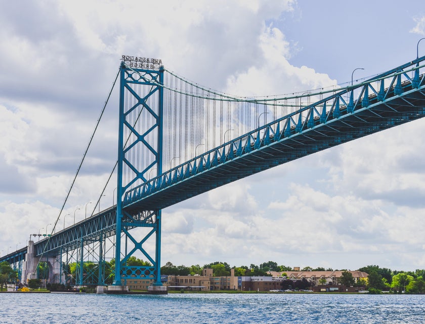 The Ambassador Bridge in Windsor, Ontario.