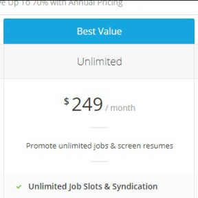 Select a job posting plan.