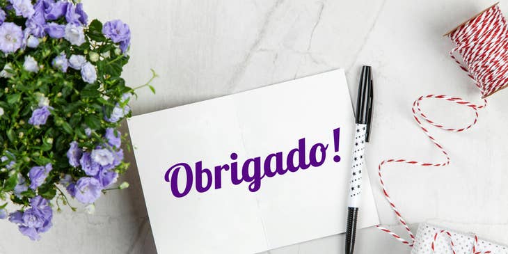 Uma carta de agradecimento aos funcionários.