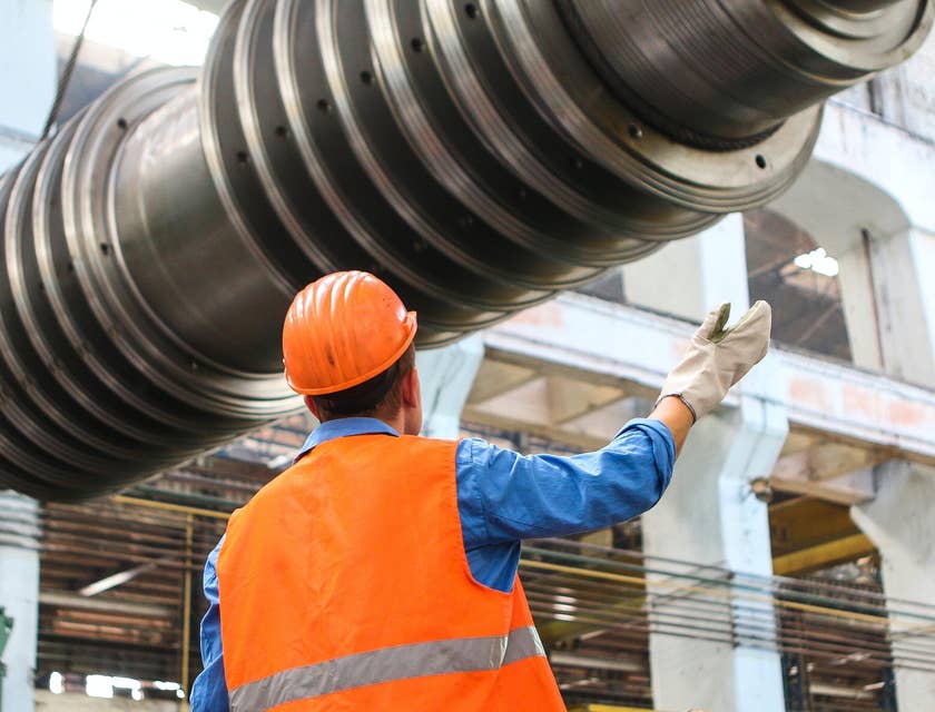 maintenance worker in machinery plant