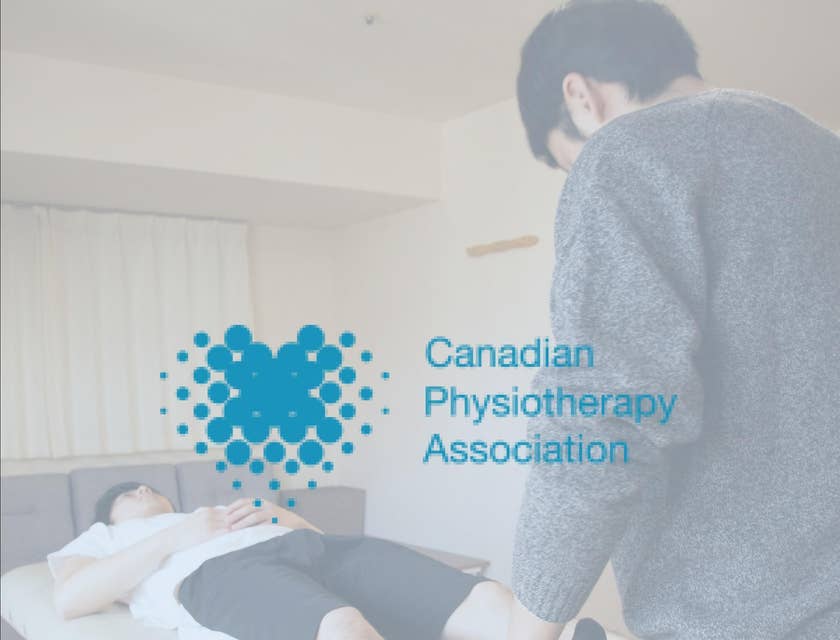 Physiotherapist taking care of patient.
