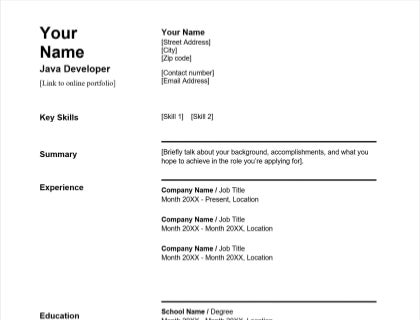Resume Download