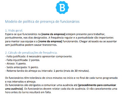Download do modelo de política de frequência