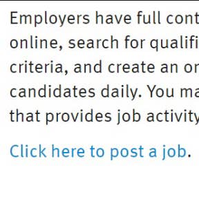 Select "Click here to post a job."