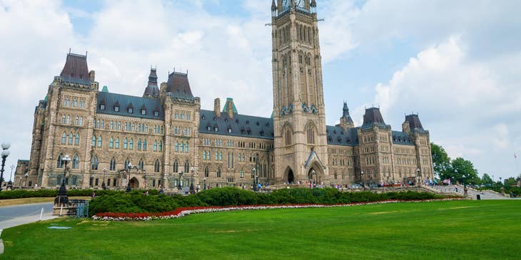 The Parliament Buildings in Ottawa, Ontario.