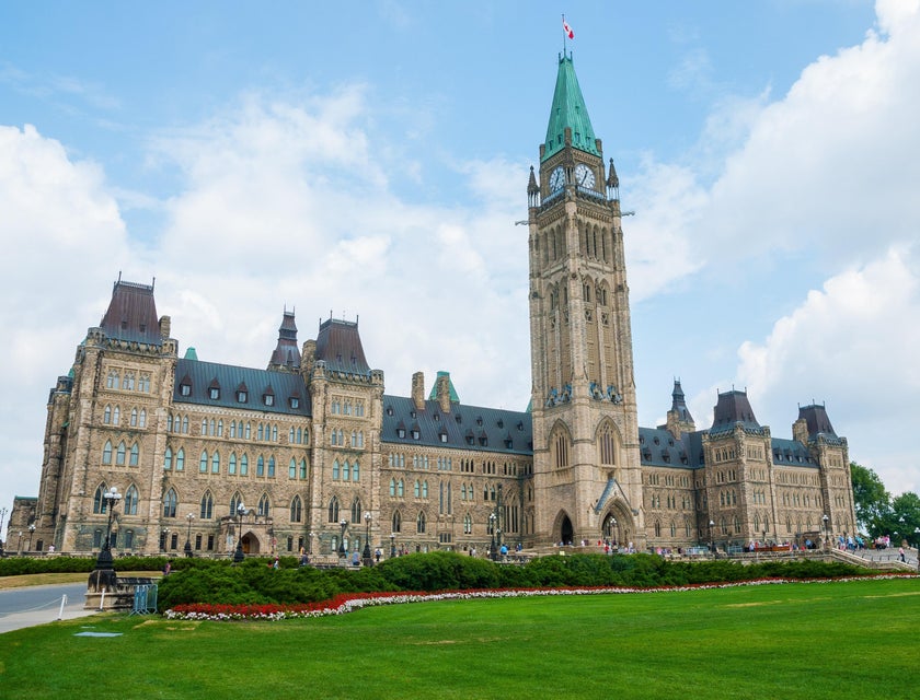 The Parliament Buildings in Ottawa, Ontario.