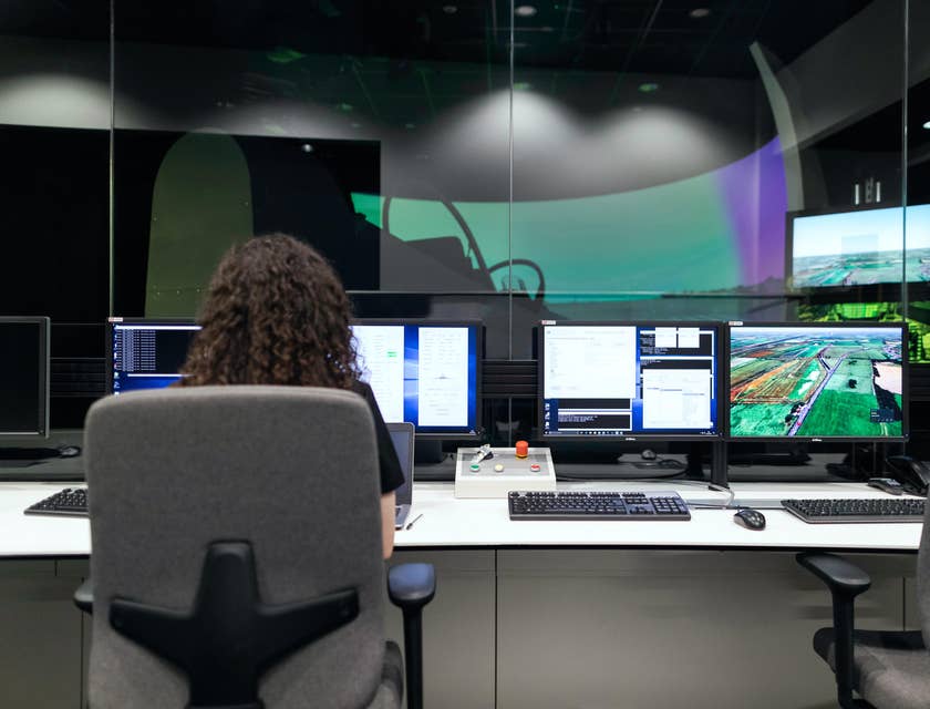 Systems Engineer updating the application software while resolving technical issues on her computer