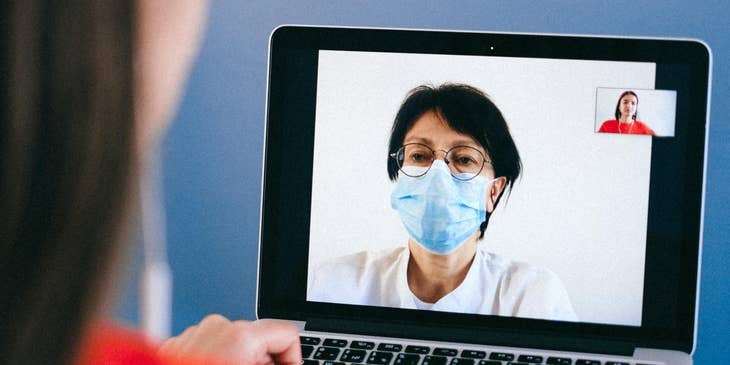 Telemedicine physician prescribes medicines to a patient through a video call
