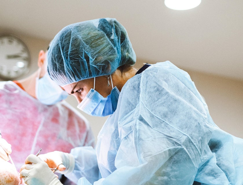 Vascular Surgeon performs surgery to repair injured blood vessels of the patient
