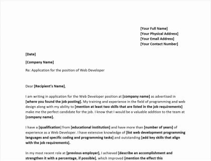 Cover Letter Download