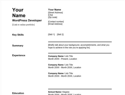 Resume Download