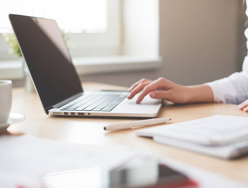 Accounts Assistant entering clients' transactional data.
