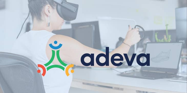 Adeva logo.