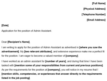 Cover Letter Download