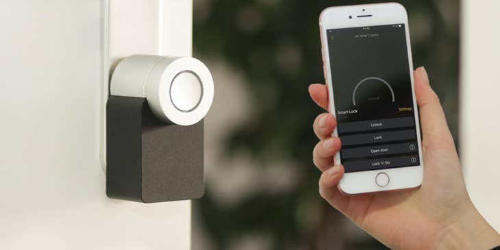 Alarm Technician installing a smart alarm system