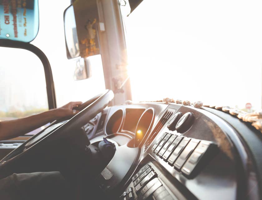 An AZ Driver on his way to transport products to the assigned location by the company.