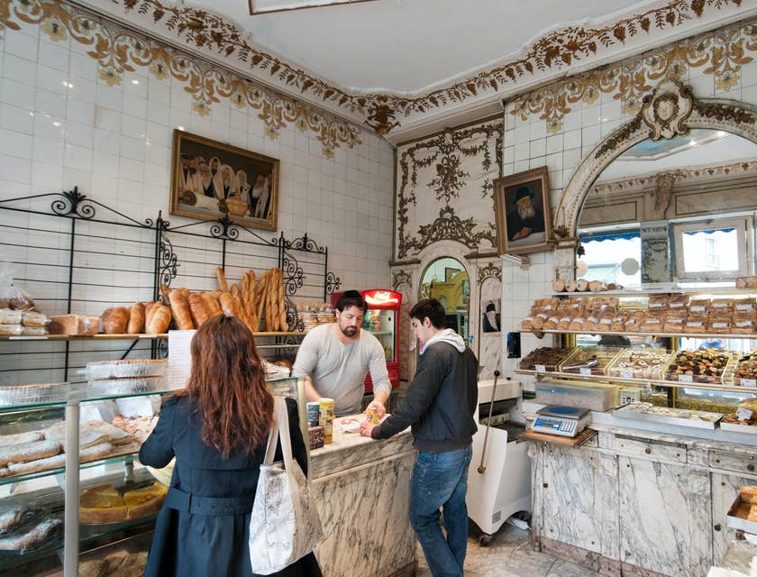Bakery Assistant checking out customer's purchases