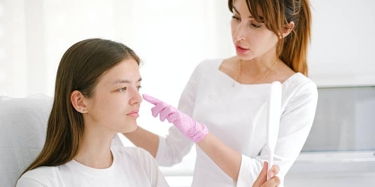 a consultation between a Beauty Advisor and a client