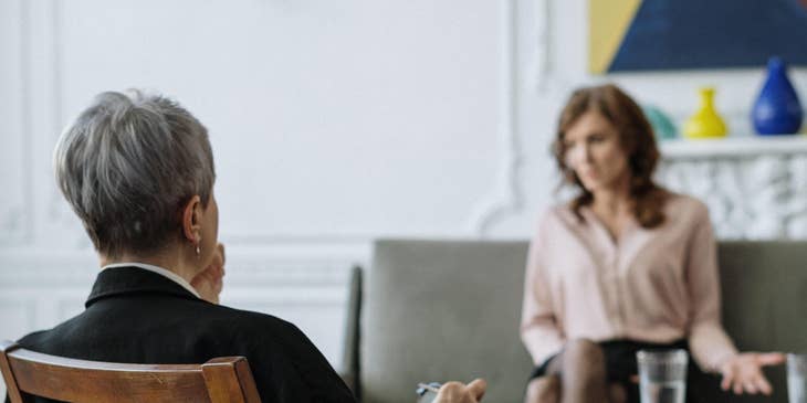 Bereavement Counselor assisting a client who just got divorced.