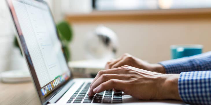 A person performing a background check.