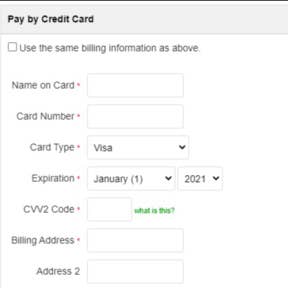 Enter your payment details.