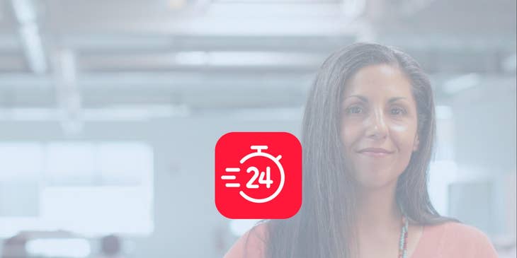 24 Saatte İş logosu.
