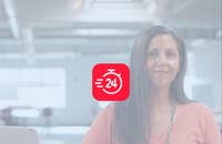 24 Saatte İş logosu.