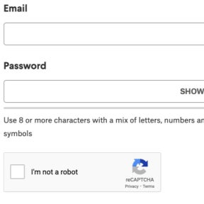 Create your account.