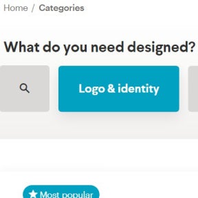 Search and select your design category.