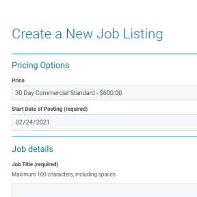 Complete the job description.