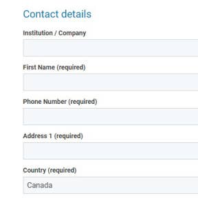 Provide your contact details and billing information.