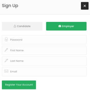 Create your account.