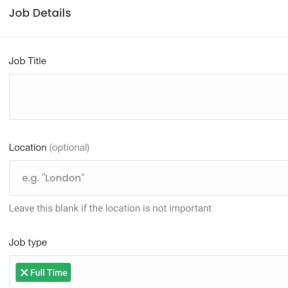 Create your job post.