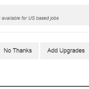 Add upgrades to your job post.