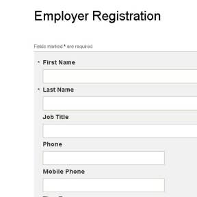 Fill out the employer registration form.