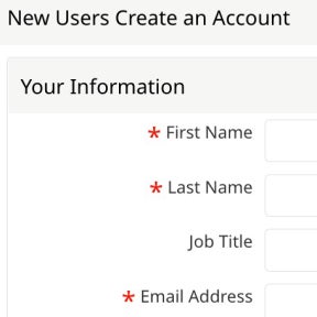 Create your account.