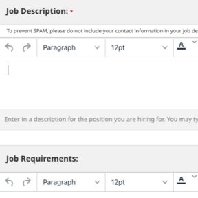 Create your job post.