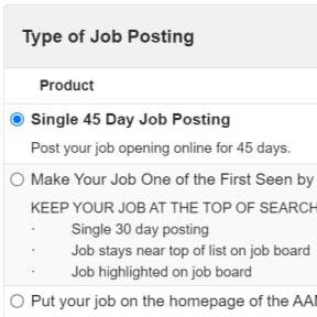 Create your job post.