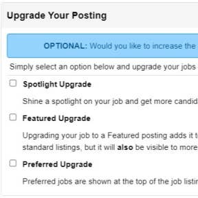 Select additional upgrades.