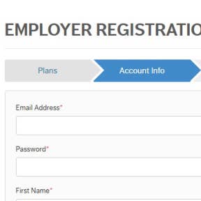 Complete your employer registration.