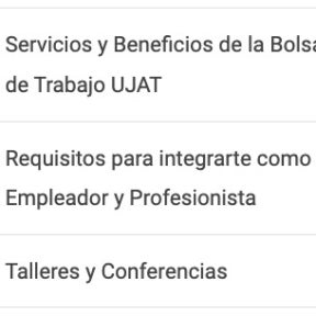 Accede a la página de la Bolsa de Trabajo UJAT.